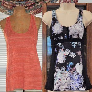 VINCE Orange Racerback CYNTHIA ROWLEY Floral XS 4